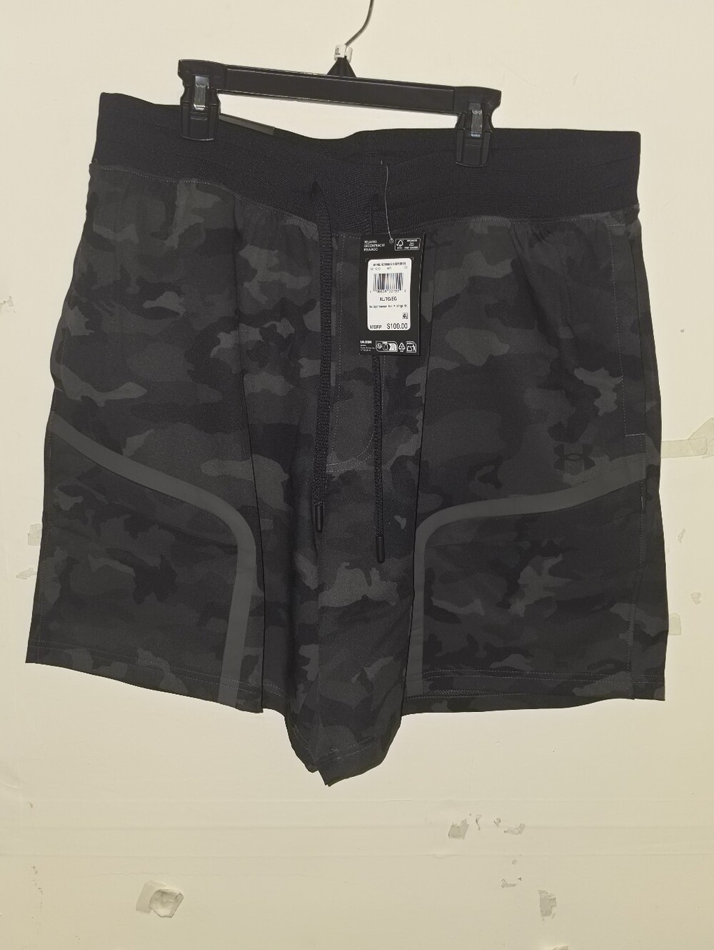 Under Armour Loose UA Woven Cargo Shorts ~ Black Camo 6011019-001 Men's: XL *NWT
